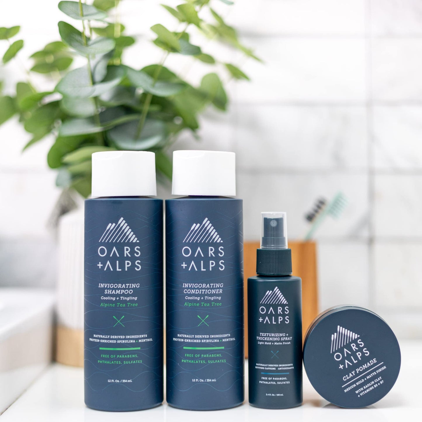 Oars + Alps Clay Hair Pomade for Men with Biotin, Kaolin Oil, Bentonite Clay, Jojoba Oil, Vitamin B7 & B5, Promotes Hair Growth, Medium Hold, Matte Beauty & Personal Care Oars + Alps