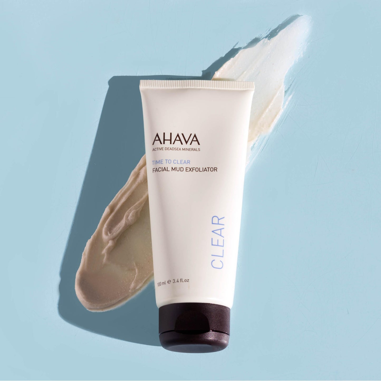 AHAVA Time To Clear Facial Mud Exfoliator - Gentle mud-based scrub to purify, exfoliate & fresh the skin, unveils radiant, boosts skincare absorption Beauty & Personal Care AHAVA