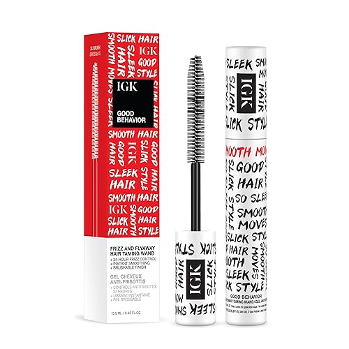 IGK Good Behavior Frizz & Flyaway Taming Wand | Instantly Smooths Flyaways, Slicks Back Styles & Details Edges | 24-Hour Frizz Control | Vegan + Beauty & Personal Care IGK