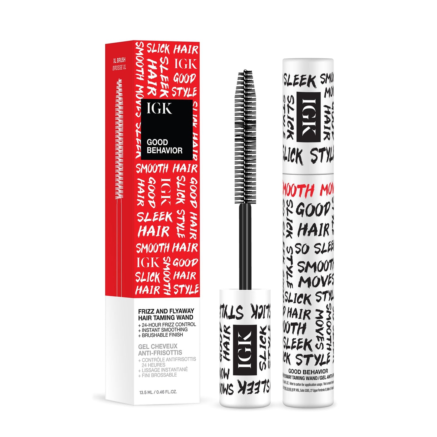 IGK Good Behavior Frizz & Flyaway Taming Wand | Instantly Smooths Flyaways, Slicks Back Styles & Details Edges | 24-Hour Frizz Control | Vegan + Beauty & Personal Care IGK
