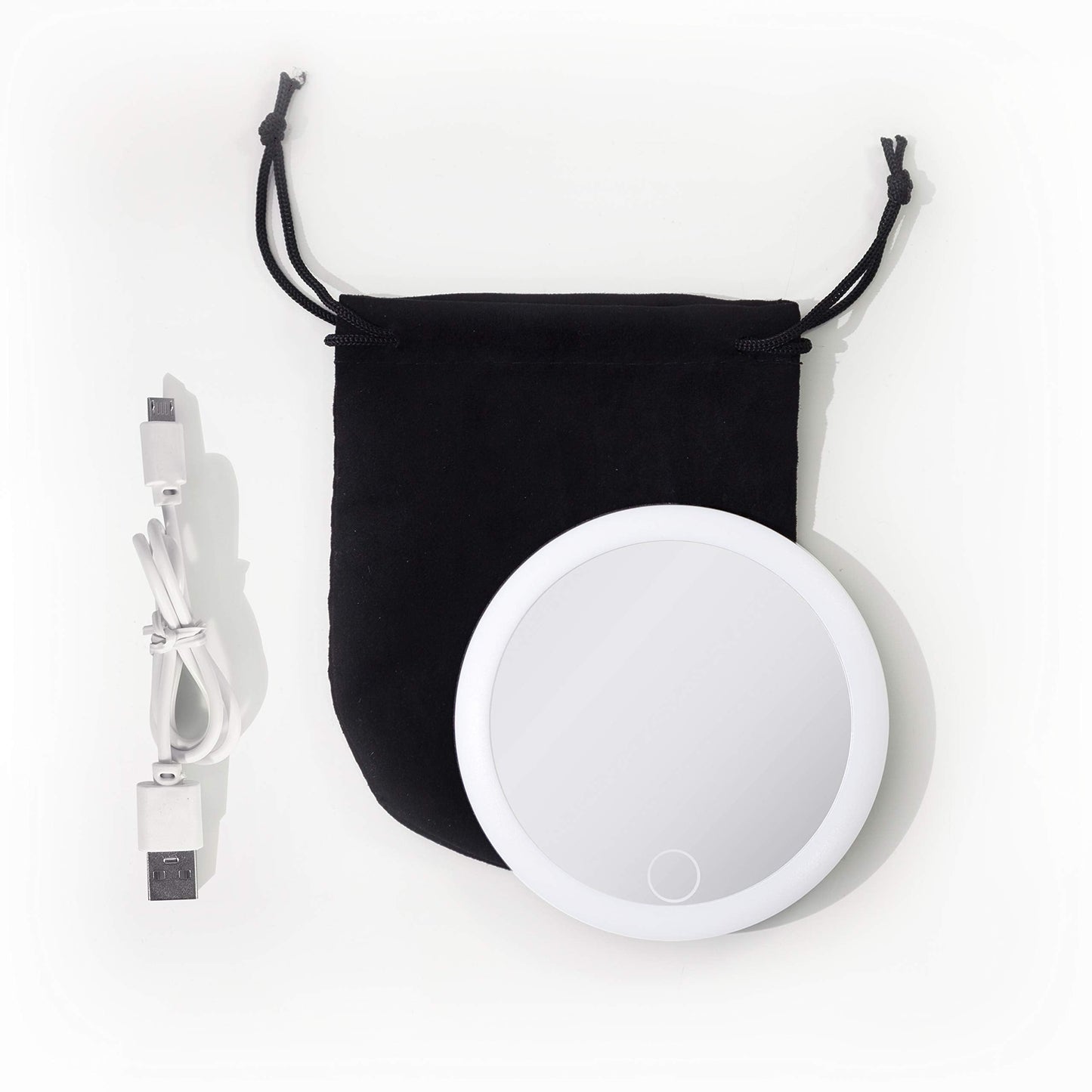 Zadro 4" Round LED Mirror Makeup Travel Mirror with Light Rechargeable Compact Mirror for Purses Portable Carrying Pouch Beauty & Personal Care Zadro