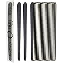 ForPro Professional Collection O-Files Wood Boards, Black, 100/180 Grit, Manicure & Pedicure Nail Files, 6” L x .75“ W, 100-Count Beauty & Personal Care ForPro Professional Collection