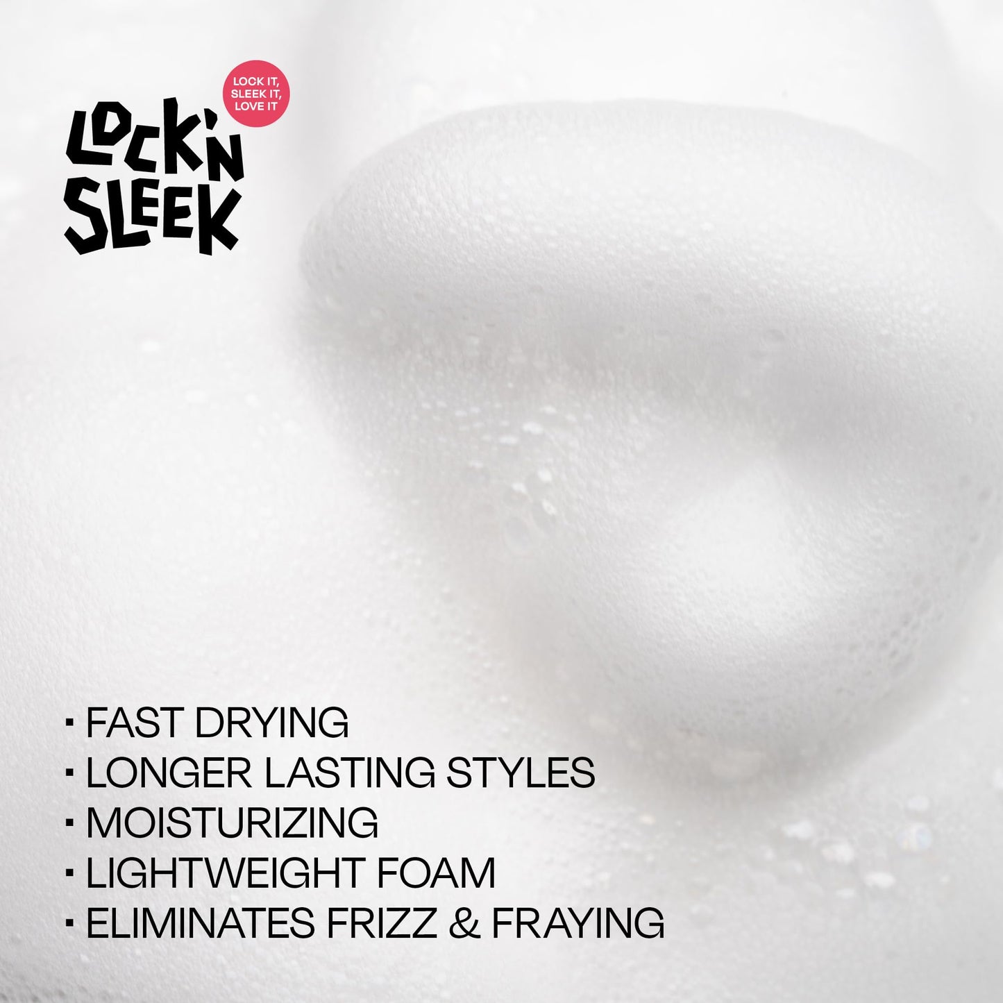 LOCK'N SLEEK Braid Foam for braiding, Twists and Locs, No Frizz with Shine, Fast Drying, Light Weight Mousse, 8 Oz Beauty & Personal Care LOCK'N SLEEK