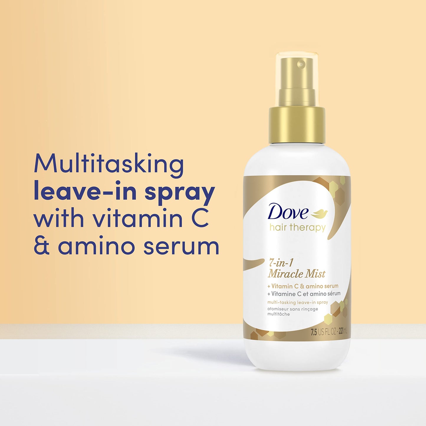 Dove Hair Therapy 7-in-1 Hairspray for Visibly Damaged Hair Miracle Mist + Vitamin C Leave-in Spray to Strengthen and Nourish 7.5 oz Beauty & Personal Care Dove