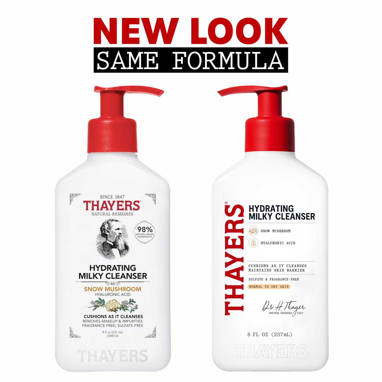 Thayers Milky Hydrating Face Cleanser with Snow Mushroom and Hyaluronic Acid, Dermatologist Recommended Gentle Facial Wash and Hydrating Skincare Beauty & Personal Care THAYERS
