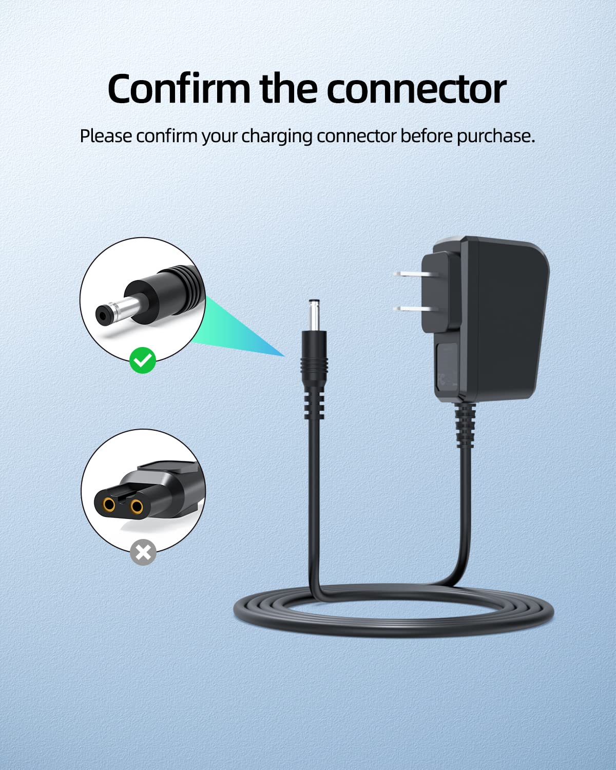8V Power Cord Compatible with Philips Norelco HQ840 Multigroom Series 3000 MG3750 MG3750/60 MG3760 Charger Shaver Power Supply Beauty and Personal Care Nicpower