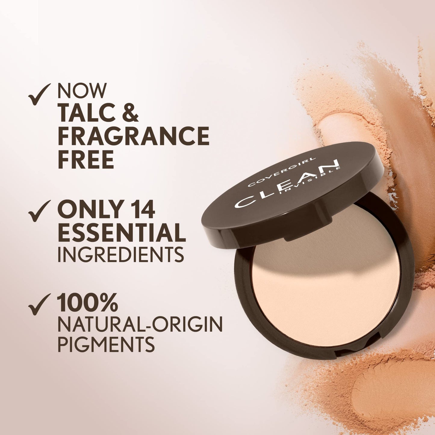 Covergirl Clean Invisible Pressed Powder, Lightweight, Breathable, Vegan Formula, Ivory 105, 0.38oz Beauty and Personal Care COVERGIRL