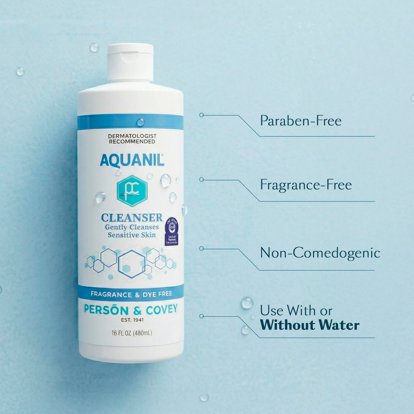 Aquanil Cleanser Beauty & Personal Care Person & Covey