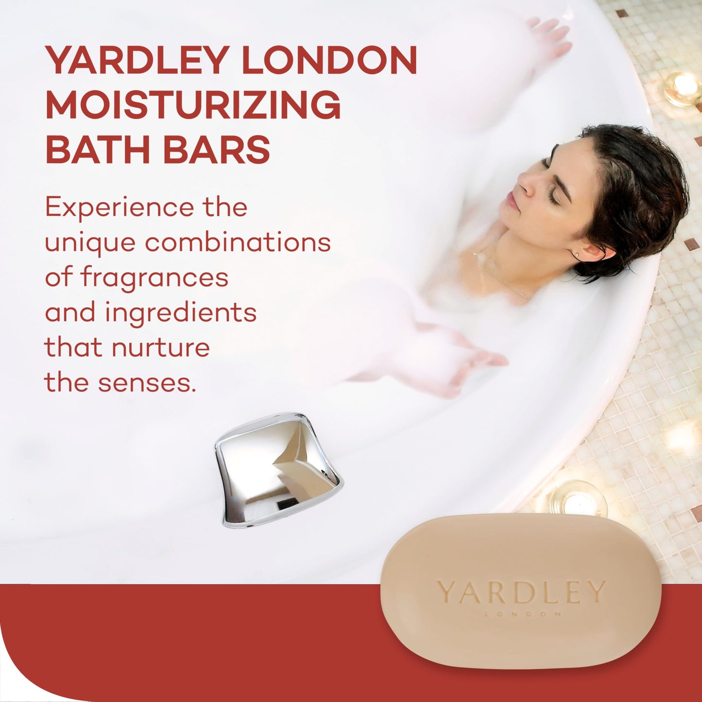 Yardley London Nourishing Bath Soap Bar Cocoa Butter, Helps Soften Dry Skin with Pure Cocoa Butter, Shea Butter & Vitamin E, 4.0 oz Bath Bar, 1 Soap Beauty & Personal Care YARDLEY LONDON