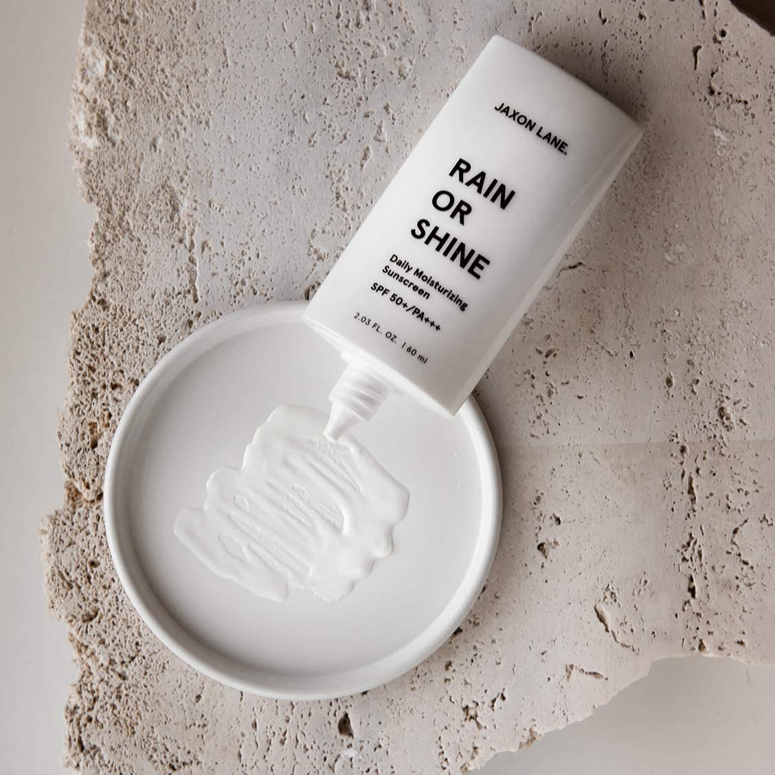RAIN OR SHINE Anti Aging Face Sunscreen SPF 50 for Clear Skin with Green Tea, Hyaluronic Acid, Vitamin E Oil, Ginseng Extract, Licorice Root - SPF Beauty & Personal Care JAXON LANE