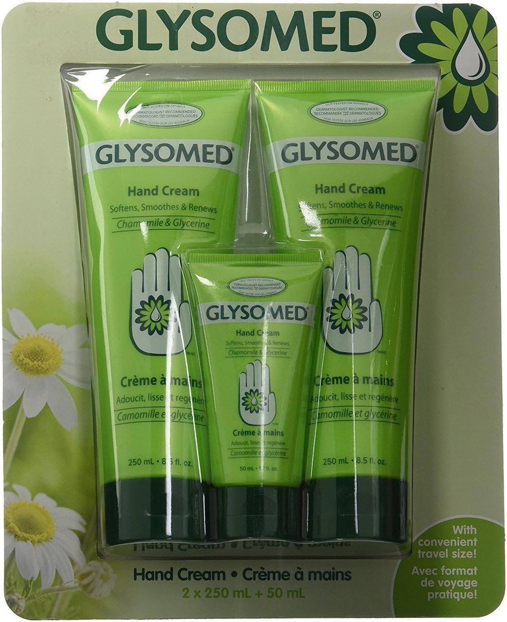Glysomed Hand Cream Combo Pack, 8.5 Fl Oz (2 Count) + 1.7 Fl Oz (1 Count) Beauty & Personal Care Glysomed
