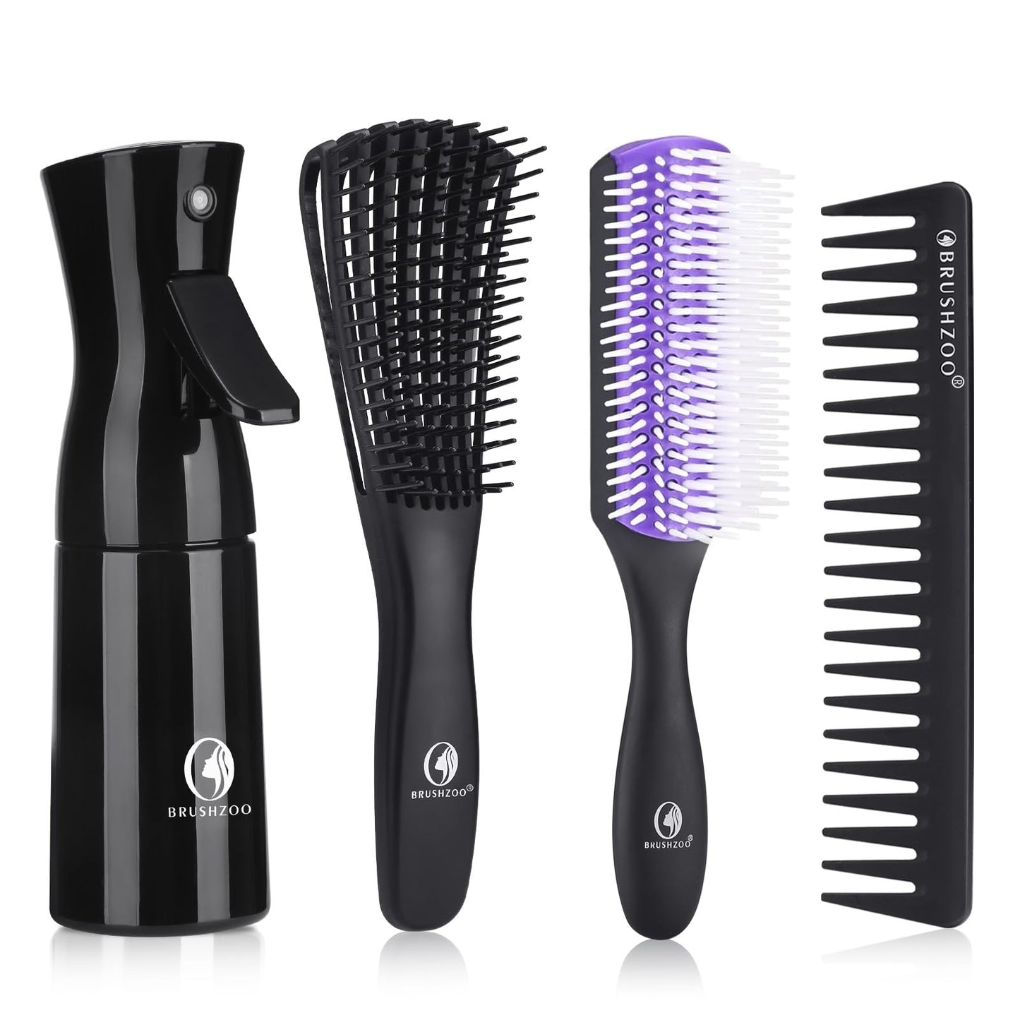 BRUSHZOO Detangling Hair Brush for Curly Hair, Hair Brushes for Women Men Kids Blowdrying Styling, Detangler Brush for Wet Dry Thick Wavy Hair Beauty and Personal Care O BRUSHZOO Default Title