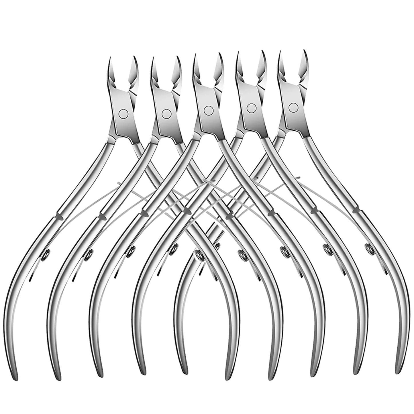 5 Packs Cuticle Trimmer, Cuticle Nippers Professional Stainless Steel Cuticle Cutter Clippers Cuticle Remover, Pedicure Manicure Tools for Fingernails Beauty and Personal Care Flauntia Default Title