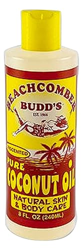 Hawaiian Beachcomber Budd Pure Unscented Coconut Oil 8 oz. Beauty & Personal Care Beachcomber Budd's
