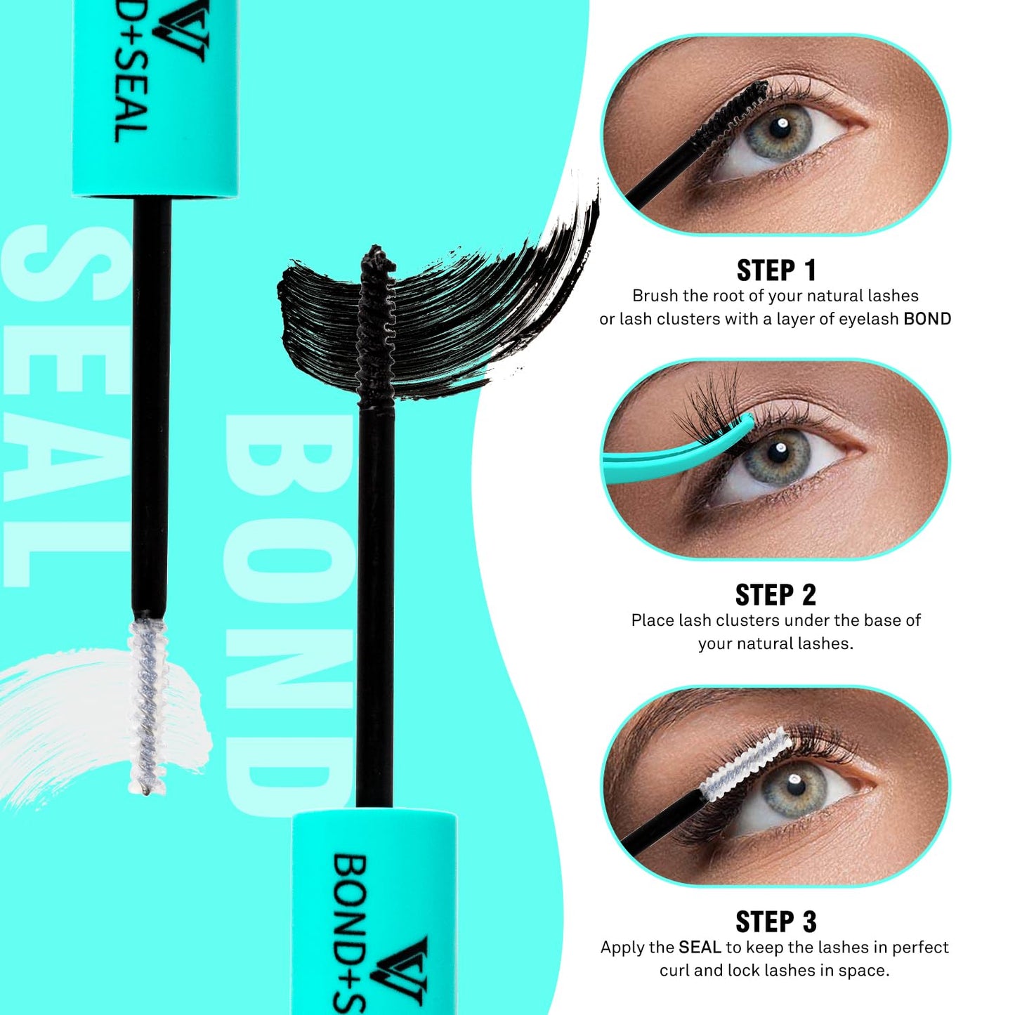 VAVALASH Lash Bond and Seal Waterproof Lash Glue 2 in 1 Long Lasting Lash Clusters Bond for Eyelash Extensions Strong Hold Waterproof Adhesive Beauty and Personal Care VAVALASH