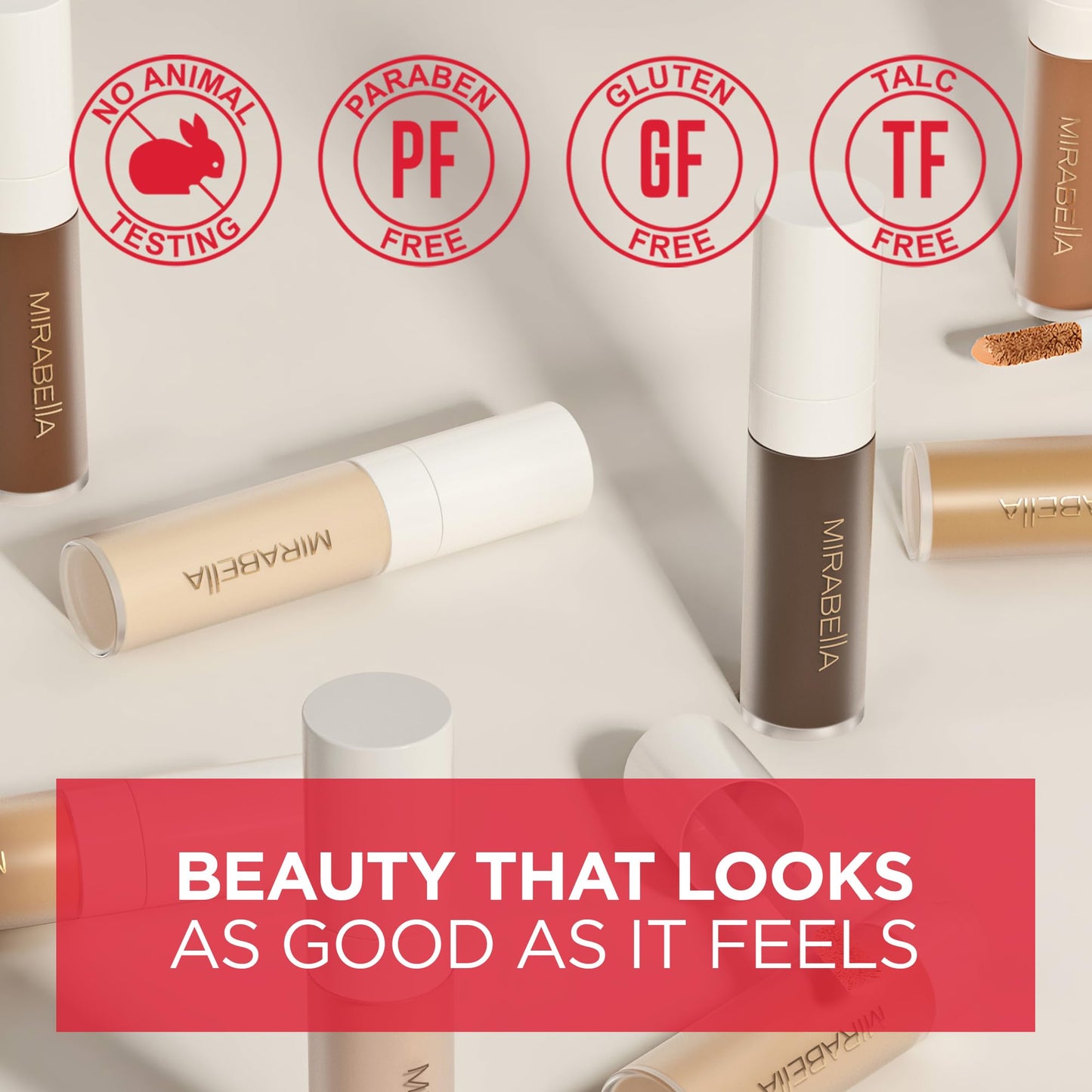 MIRABELLA - Invincible for All Perfecting Under-Eye Concealer, Full-Coverage Concealer for Dark Circles, Blemishes, Fine Lines & Wrinkles, Hydrating Beauty & Personal Care Mirabella