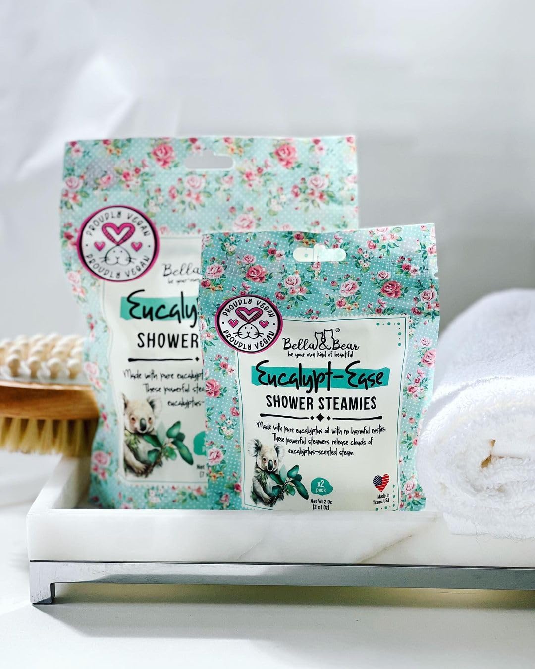 Bella & Bear Shower Steamers Eucalyptus Shower Bombs Aromatherapy, Shower Tablets - Eucalypt-Ease Shower Steamers with Essential Oils - Home… Beauty & Personal Care Bella and Bear