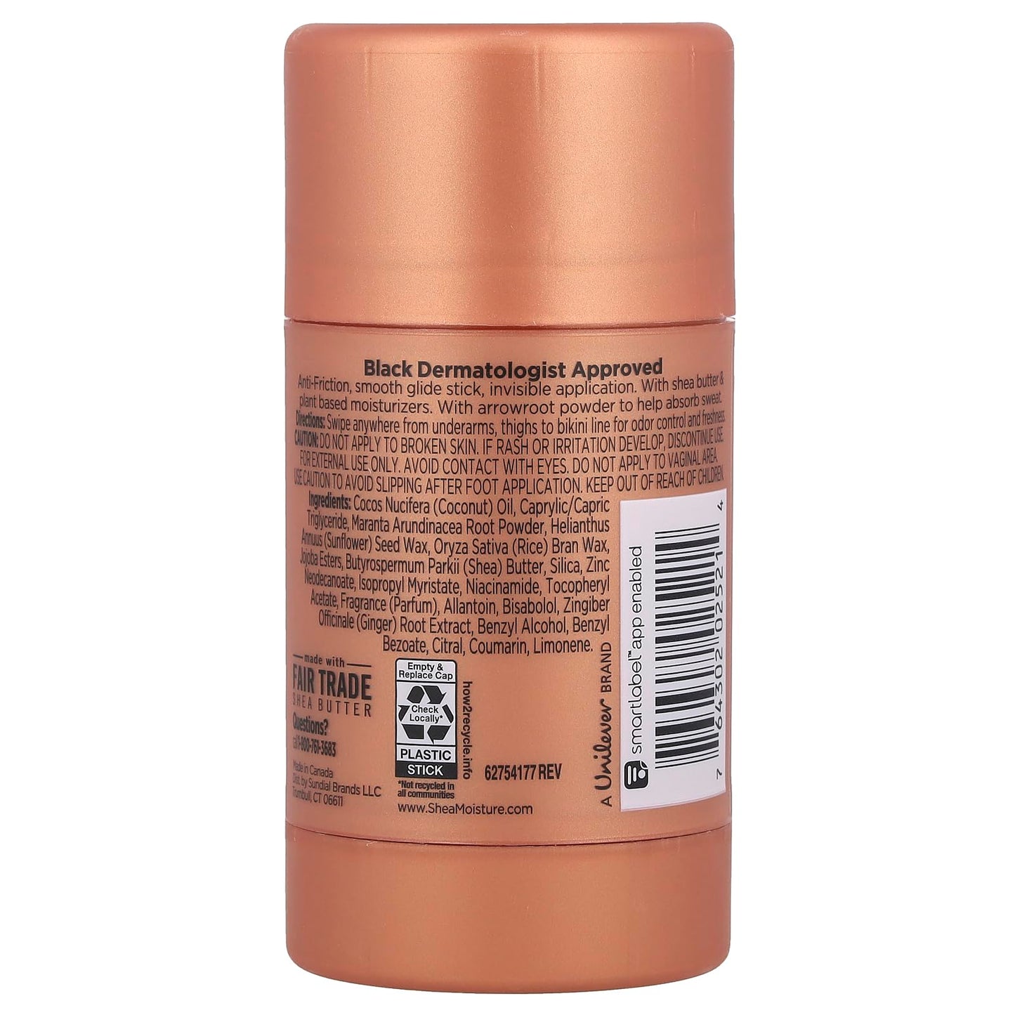 SHEA MOISTURE Coconut & Hibiscus Invisible Stick Deodorant, 2.6 OZ Beauty and Personal Care Shea Moisture