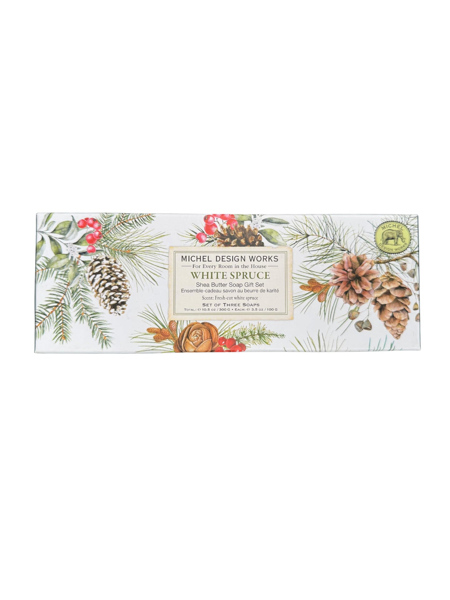 Michel Design Works Triple Shea Butter Soap Gift Set (3 Bars) (White Spruce) Beauty & Personal Care Michel Design Works