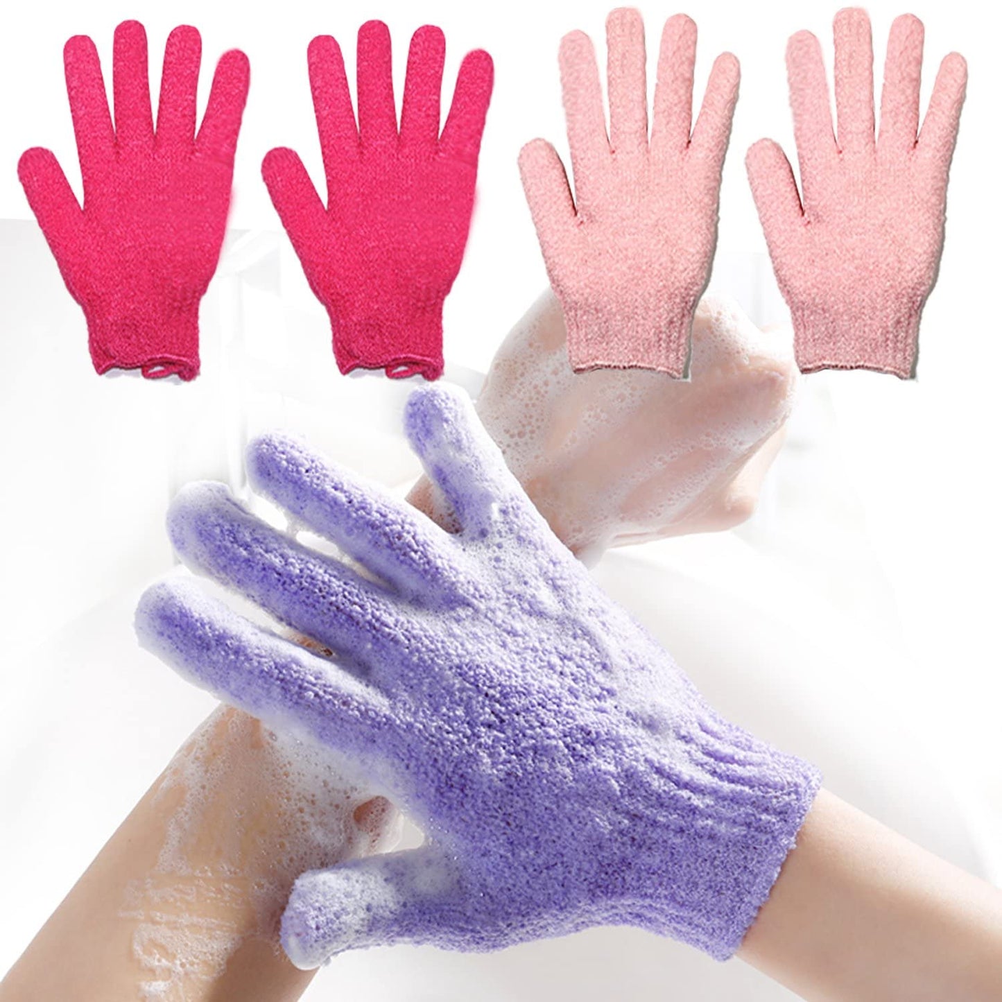 Exfoliating Bath Gloves Body Scrub Wash Mitts Skin Massage Sponge Towel Deep Cleansing Dead Skin Loofah Brush Scrub Luxury Spa Heavy with Lanyard Beauty and Personal Care yeyimei
