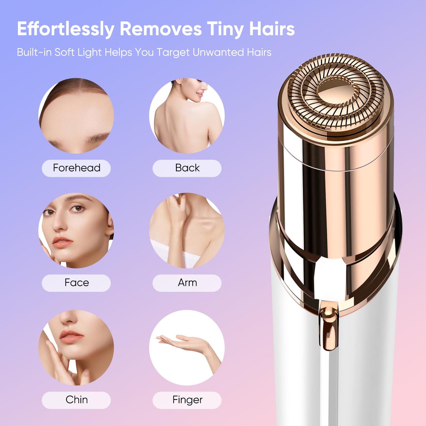 Facial Hair Remover for Women- as Seen on TV Painless Face Shaver -Mini Hair Remover, Electric Razor Shaver Portable Bikini Epilator for Lips, Chin Beauty and Personal Care claities