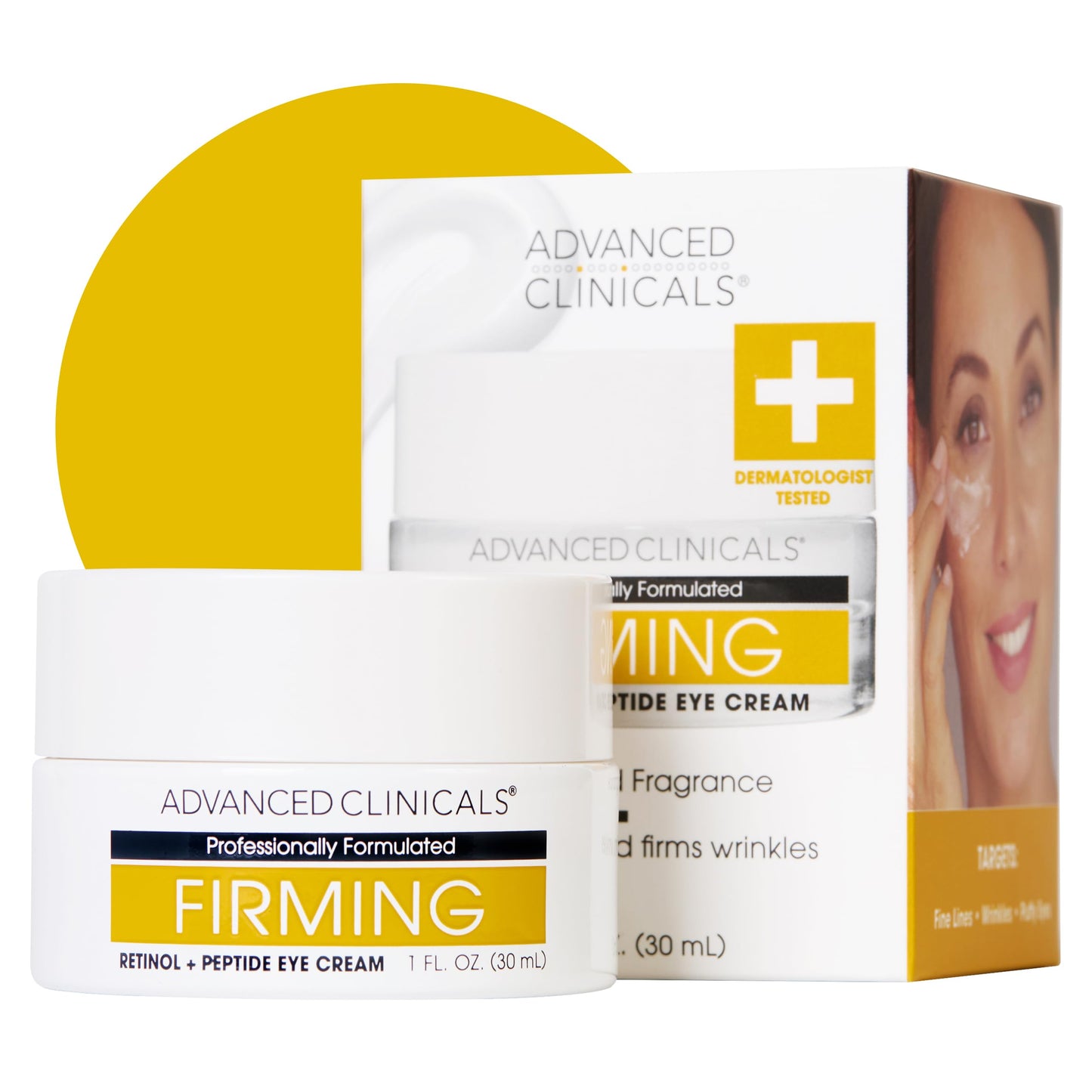 Advanced Clinicals Advanced Retinol Eye Balm + Peptides Face Moisturizer Cream | Visible Anti Aging Under Eyes Cream Improves Appearance Of Wrinkles Beauty & Personal Care Advanced Clinicals