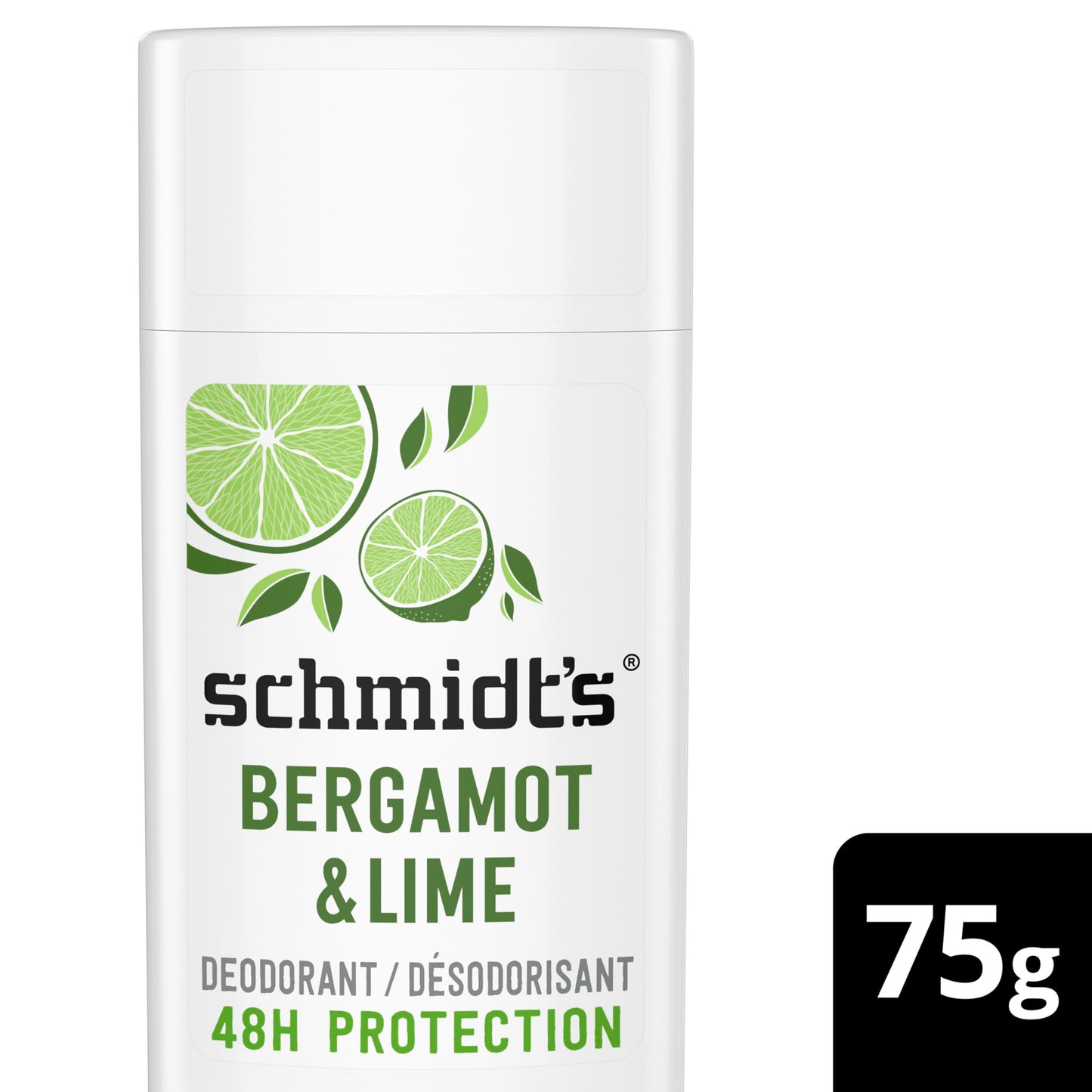 Schmidt's Aluminum-Free Vegan Deodorant Bergamot & Lime for Women and Men, with 24 Hour Odor Protection, Natural Ingredients, Cruelty-Free, 2.65 oz Beauty and Personal Care Schmidt's
