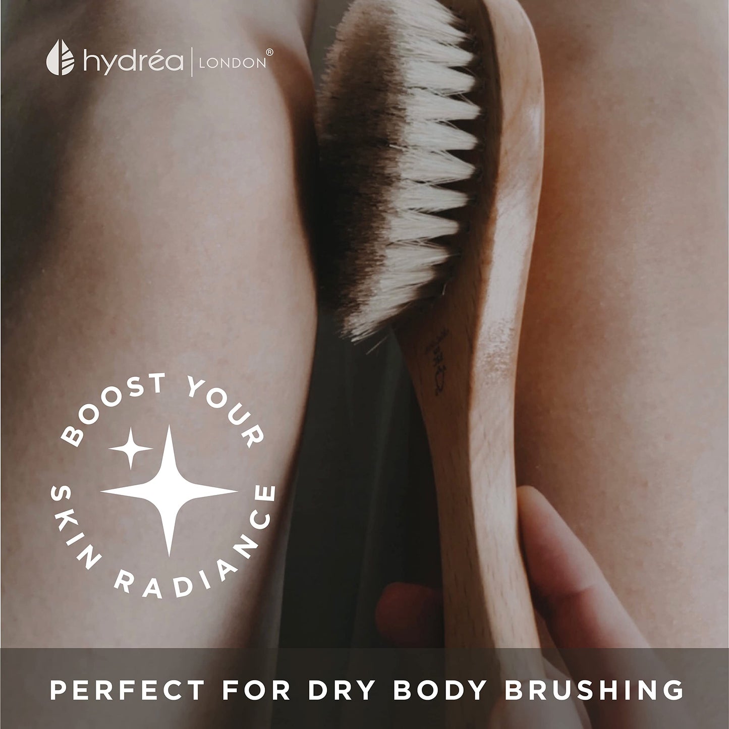 Hydrea London Dry Body Brush -Short Handle Premium Exfoliating Dry Skin Brush with Natural Bristle, FSC® Certified Beechwood. Beauty & Personal Care Hydrea London