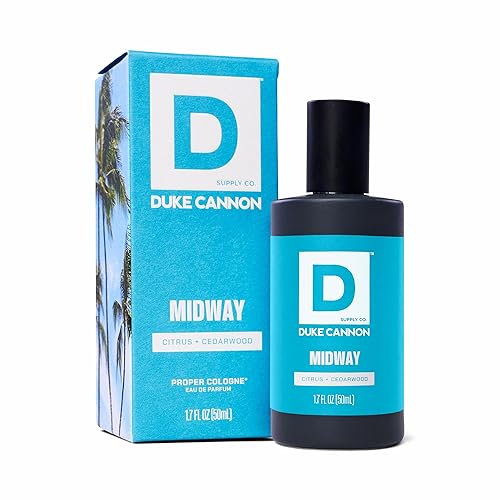 Duke Cannon Proper Cologne Midway | Men's Eau de Parfum | Citrus and Cedarwood | Fresh, Woodsy, Long-Lasting Scent | 1.7 fl oz Beauty & Personal Care Duke Cannon Supply Co.