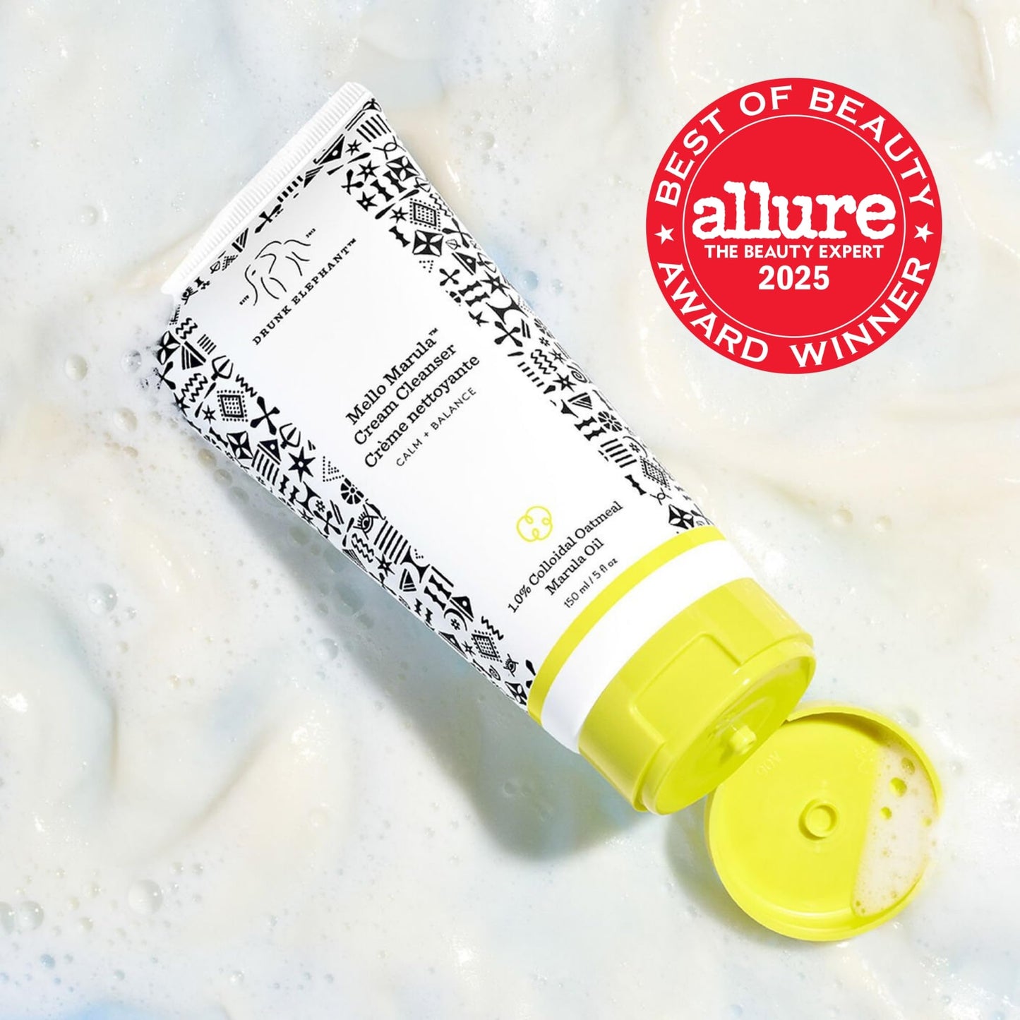 Drunk Elephant Mello Marula Cream Cleanser - 150 ml/5 fl oz - Calming Face Wash - Clean Clinical Skincare - Cruelty-Free - Dermatologist-Tested - Free Beauty & Personal Care Drunk Elephant