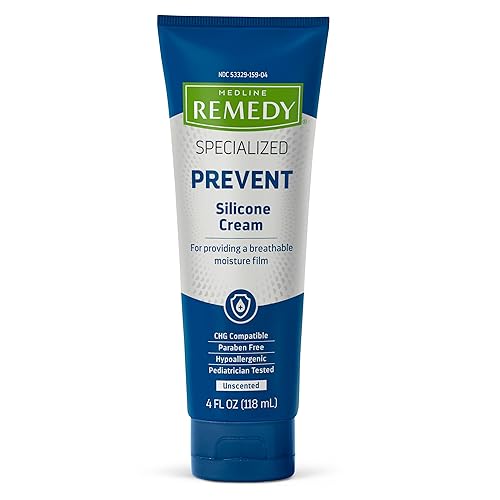 Medline Remedy Specialized Silicone Cream, Unscented (4 fl oz), Gentle Breathable Film for All Ages, Paraben-free and Hypoallergenic Skin Care Beauty & Personal Care Medline Remedy