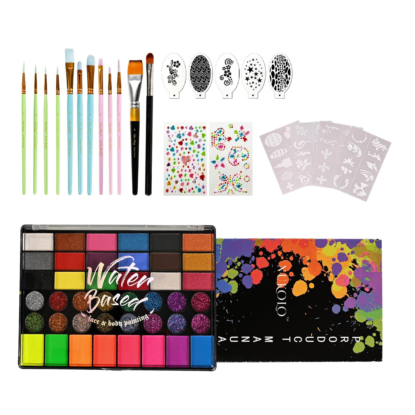 Heremakono Color Face Paint Kit, Easy Washable?42 color? Beauty & Personal Care Heremakono