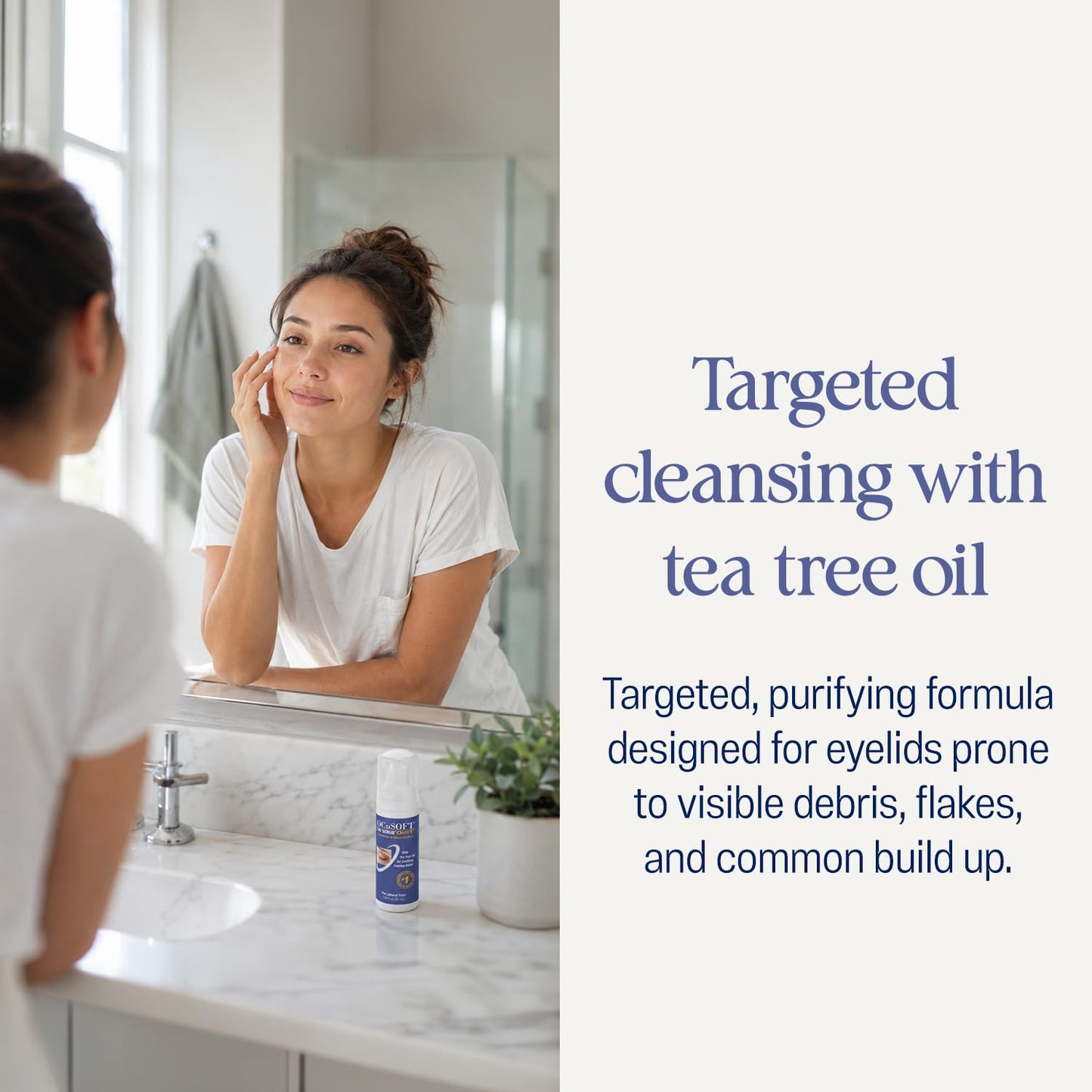 OCuSOFT Oust Demodex Foam Cleanser - Extra Strength - Foaming Cleanser for Eyelids & Eyelashes with Tea Tree Oil - Eyelid Cleanser to Remove Oil Beauty and Personal Care OCuSOFT