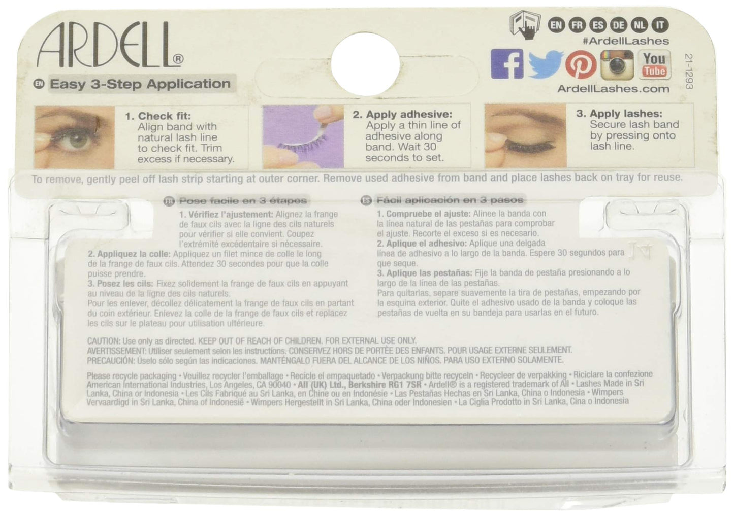 Ardell Fashion Lashes Pair - 102 Demi (Pack of 4) Beauty & Personal Care Ardell