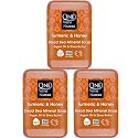 One With Nature Dead Sea Salt Turmeric Soap 7oz 3-Pack - Purifying and Exfoliating Soap Bar with Dead Sea Minerals and Honey for Face & Body, for Men Beauty & Personal Care One With Nature