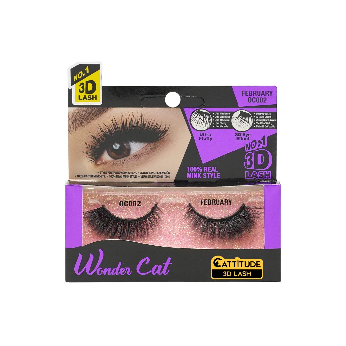 3D LASHES WONDER CAT FEBRUARY Beauty & Personal Care EBIN NEW YORK