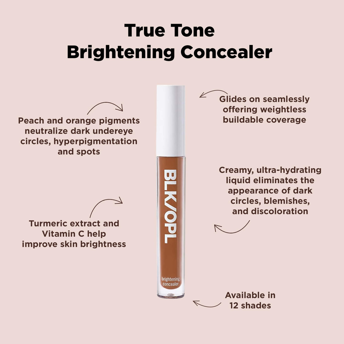 BLK/OPL True Tone Brightening Concealer (Hazel Hunny) Beauty & Personal Care Black Opal