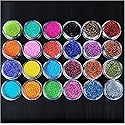 XICHEN 24 Colors Nail Art Make Up Glitter Shimmer Dust Powder Decoration Beauty & Personal Care XICHEN
