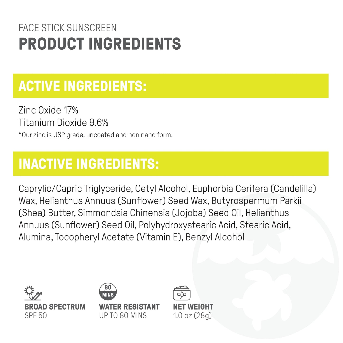 Raw Elements Face Stick SPF 50 All-Natural Mineral Sunscreen - Reef Safe, Water Resistant, Broad Spectrum UVA/UVB Protection, Safe For All Ages Beauty & Personal Care Raw Elements