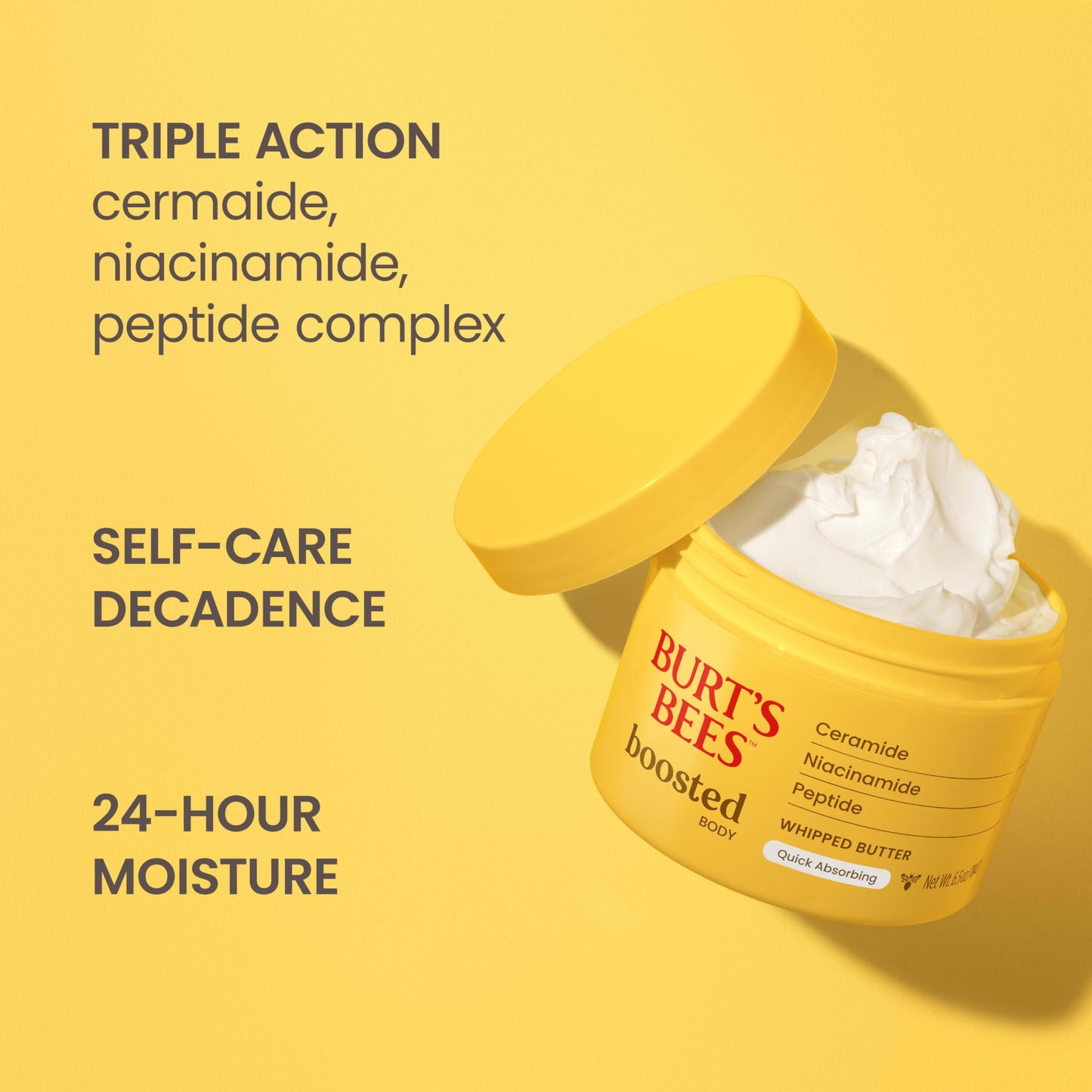 Burt's Bees Boosted Body Whipped Butter With a Ceramide, Niacinamide and Peptide Complex, Quick-Absorbing Body Butter Helps Support Skin Barrier Beauty & Personal Care Burt's Bees