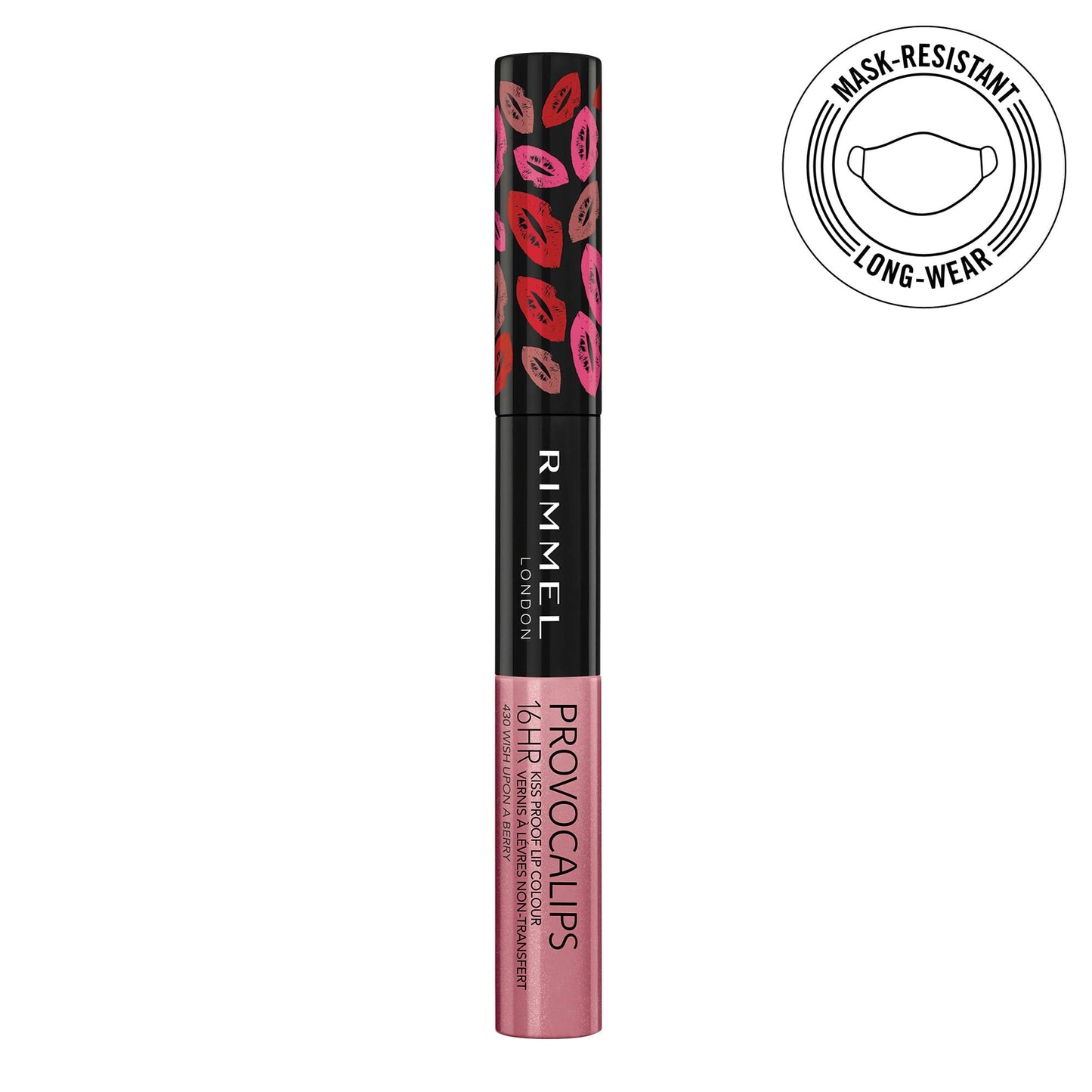 Rimmel London Provocalips 16hr Kiss-Proof Lip Color - Two-Step Liquid Lipstick to Lock in Color and Shine - 430 Wish Upon A Berry, .14 fl.oz. Beauty and Personal Care Rimmel