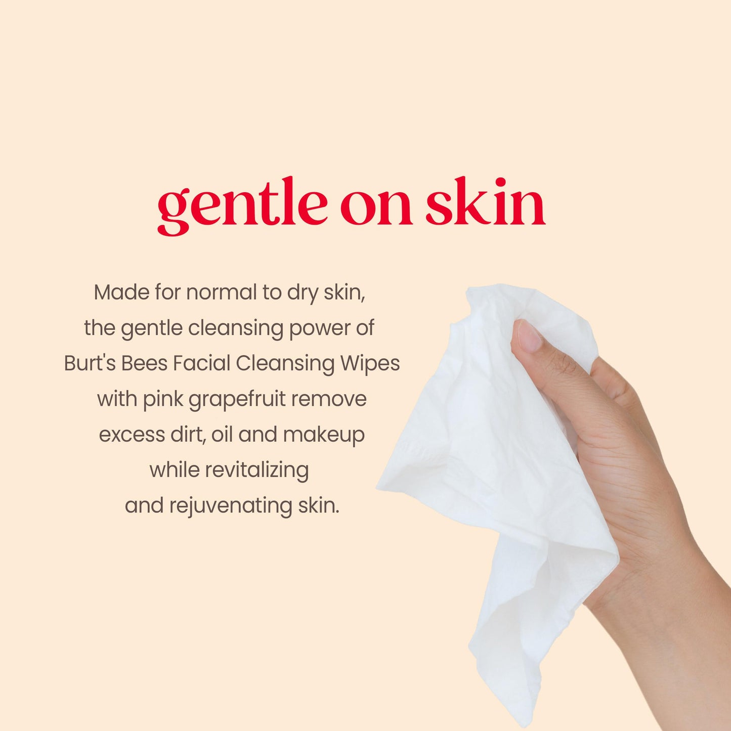 Burt's Bees Pink Grapefruit Face Wipes, for All Skin Types, Hydrating Makeup Remover & Facial Cleansing Towelettes, 30 Ct. (3-Pack) Beauty & Personal Care Burt's Bees