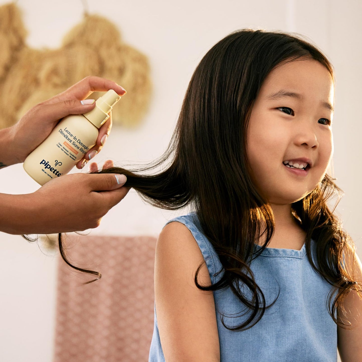 Pipette Leave-In Hair Detangler Spray for Kids, 4.4 Fl Oz, Silicone-free Detangling Spray with Squalane to Moisturize All Hair Types, Toddler and Kids Beauty & Personal Care Pipette