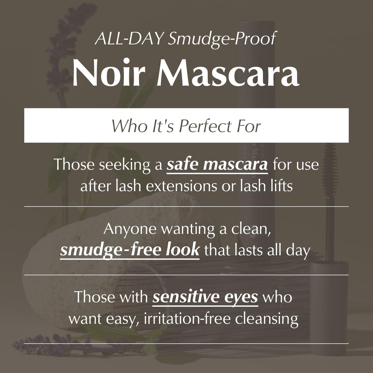 BL Lashes Noir Mascara - Extension & Lash Lift Safe, Smudge-Proof & Clump-Free, Long-Lasting Volume, Oil-Proof Aftercare Formula, Nourish & Strengthen Beauty & Personal Care BL BL