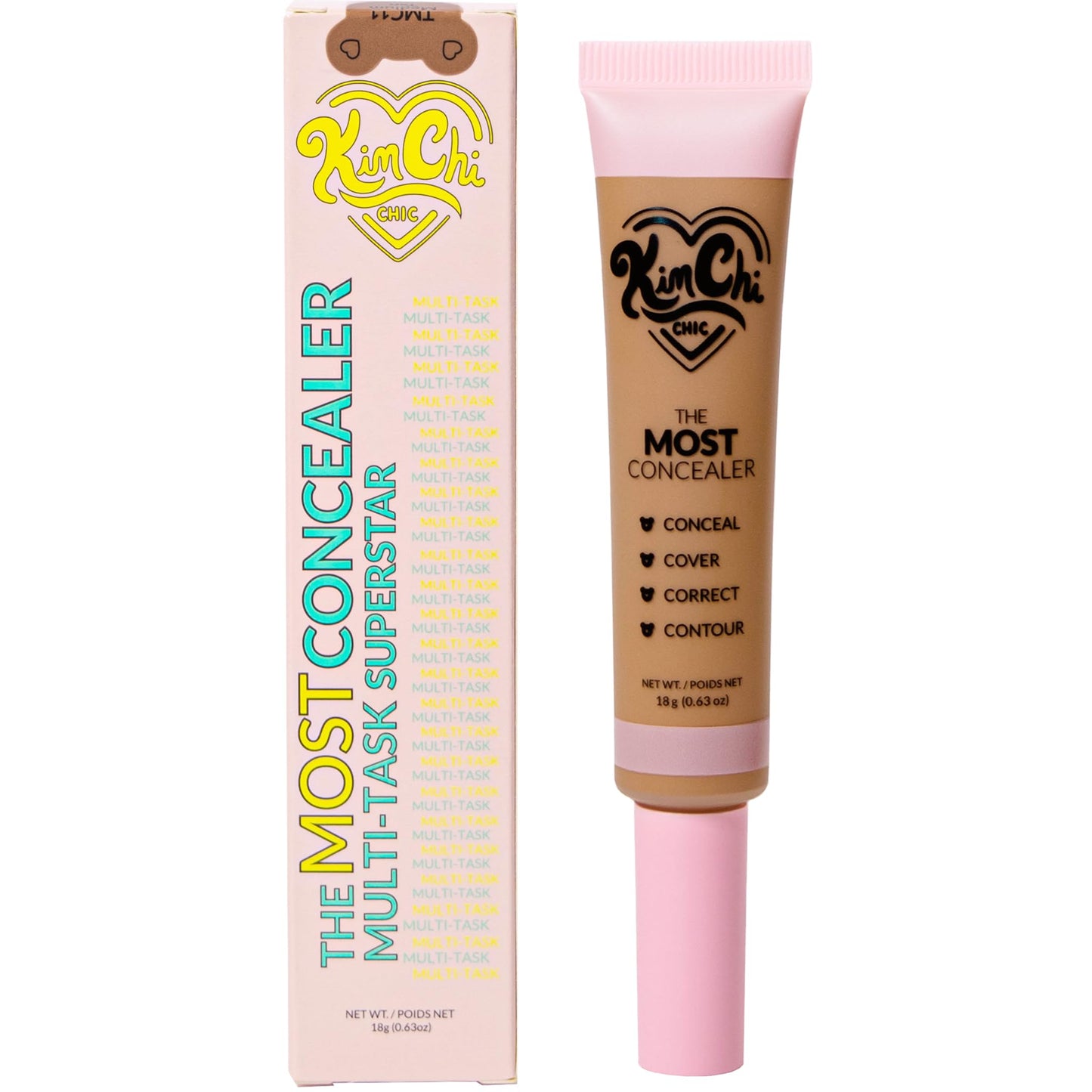 KimChiChic Beauty The Most Concealer | Full Coverage Water Resistant Multi-Use Concealer | Conceal, Correct, Contour & Highlight | Matte Satin Hybrid Beauty & Personal Care Kimchi Chic