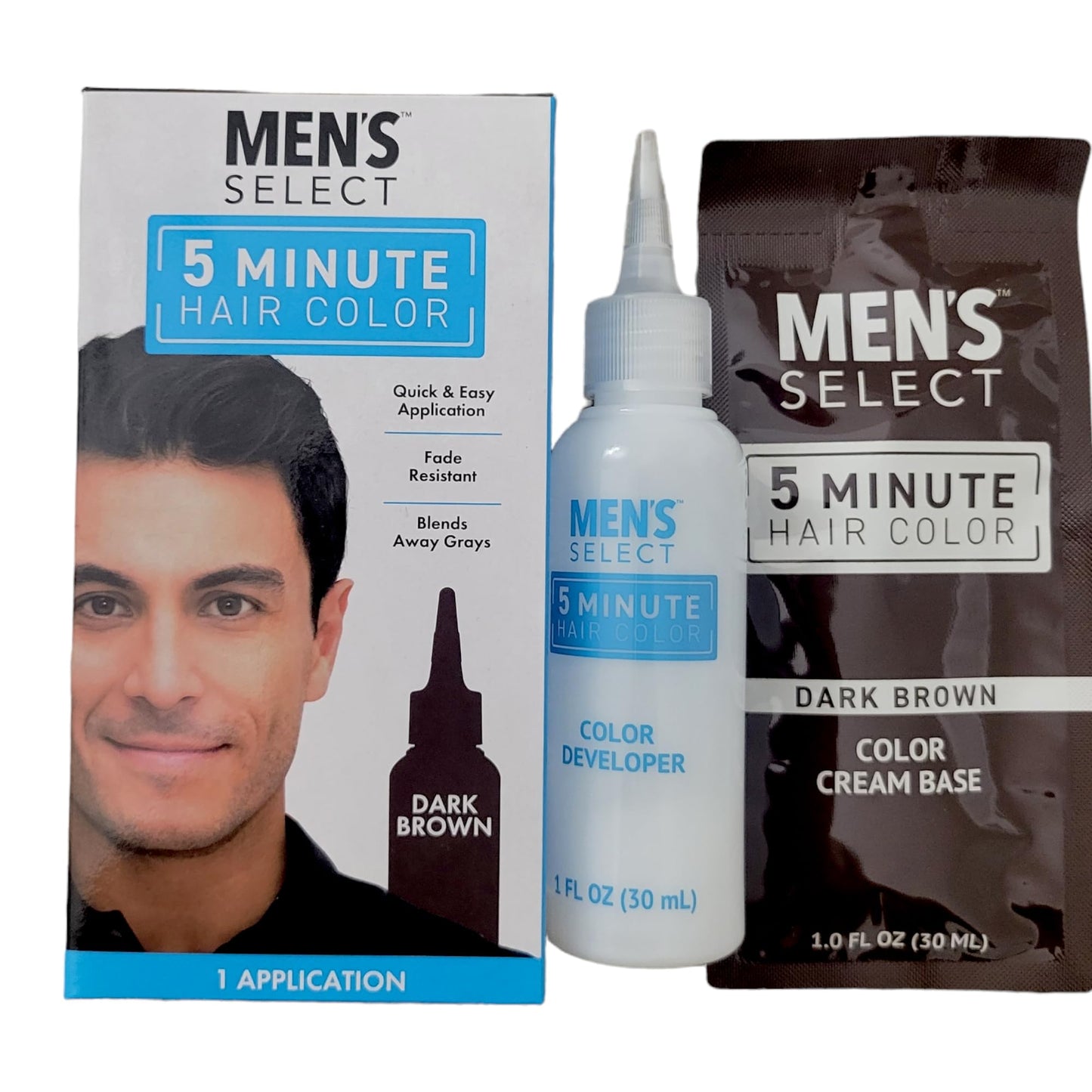 Mens Select 5 Minute Hair Color Dark Brown Hair Dye Beauty & Personal Care Men's Select