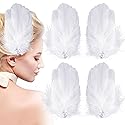 ANCIRS 4 Pack Feather Hair Clips for Women, Fly-Wing Shape Hair Barrettes Accessory Hairpins 1920s Flapper Headpiece Hair Piece for Swan Lake Cosplay Beauty & Personal Care ANCIRS