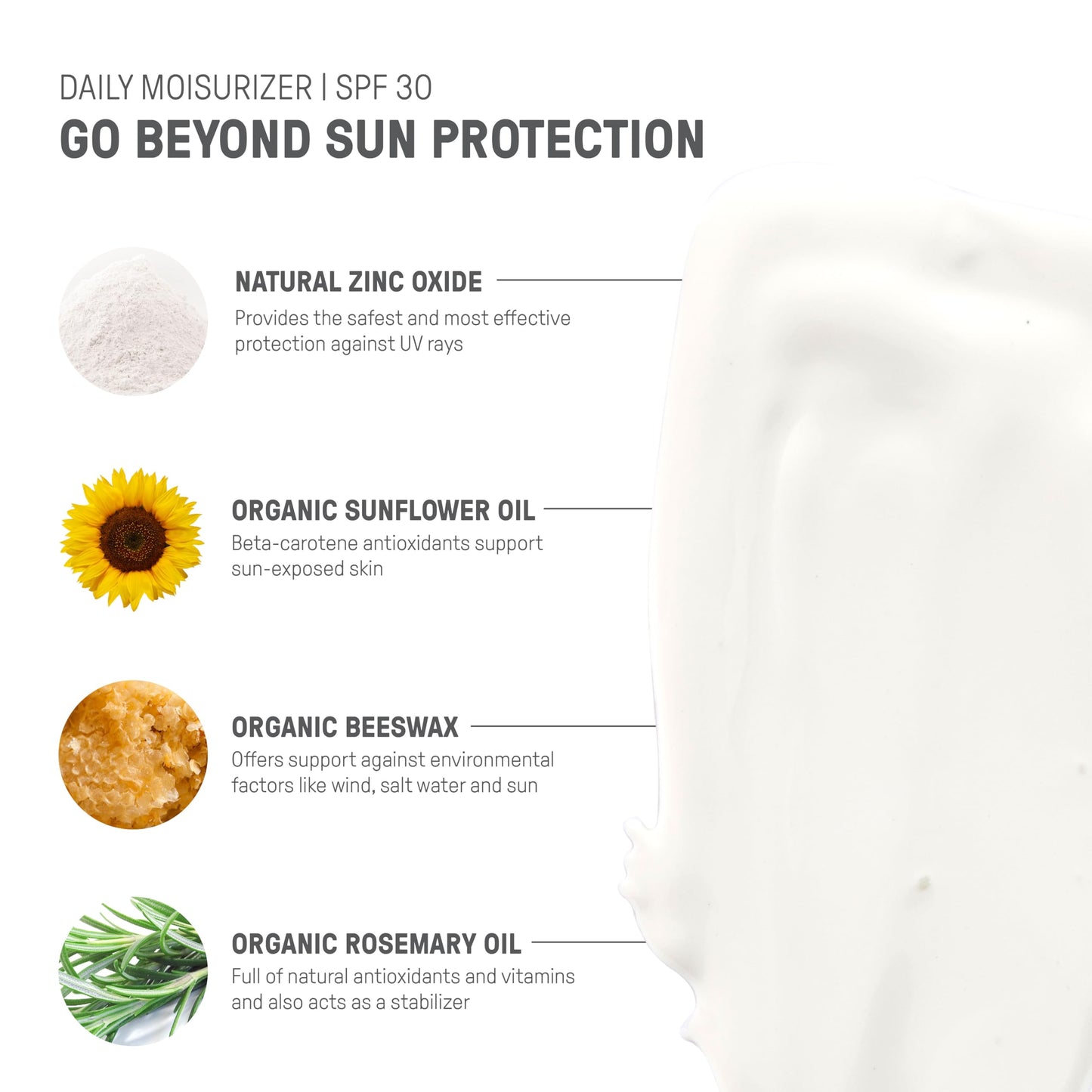 Raw Elements Daily Lifestyle Moisturizer Bio-Resin Tube - SPF 30, UVA-UVB Protection, Non-Nano Zinc, Reef-Safe, Water Resistant, 1.8 oz Beauty & Personal Care Raw Elements