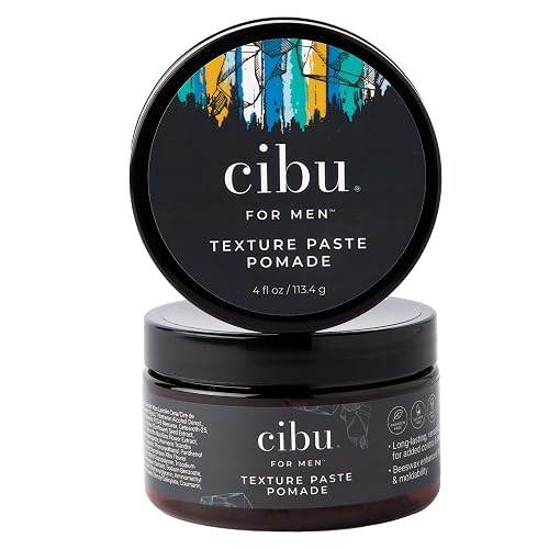CIBU for Men Texture Paste Pomade 4 oz - Strong Hold Pomade for Men for Long Lasting Hold Texture, and Definition - Ideal for Messy, Sleek, and Casual Beauty & Personal Care CIBU