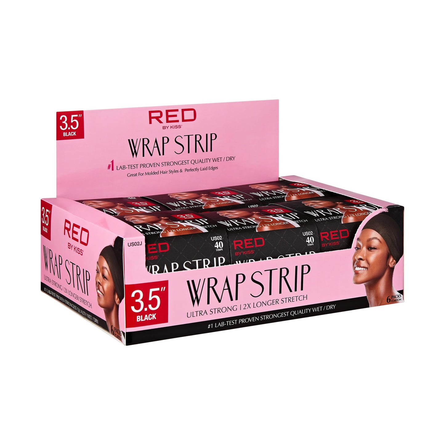 Red by Kiss Hair Wrapping Strip, Ultra Strong 2X Longer Stretch, 40 Strips, Suitable for Wet/Dry Hair, White, Styling Paper for Sleek Hairstyles Beauty & Personal Care Red by Kiss